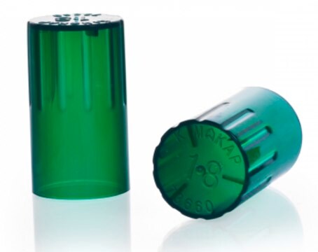 KIMBLE&#174; KIM-KAP&#174; push cap green polypropylene cap, cap diam. (25&#160;mm)