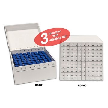 MTC&#8482; Bio FlipTop&#8482; Freezer Box With Hinged Lid cardboard, white, to hold, 81 x cryovials, pack of 50&#160;ea