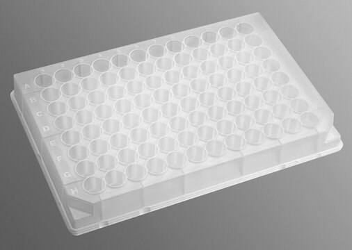 V-bottom assay plate size 96&#160;wells, maximum volume 500&#160;&#956;L, V-bottom clear polypropylene wells, pkg of 10x5plates/cs