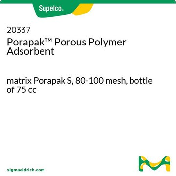 Porapak&#8482; Porous Polymer Adsorbent matrix Porapak S, 80-100&#160;mesh, bottle of 75&#160;cc