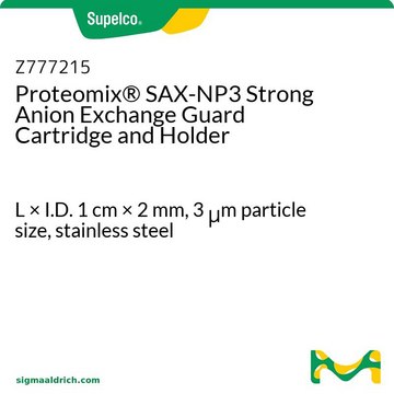 Proteomix&#174; SAX-NP3 Strong Anion Exchange Guard Cartridge and Holder L × I.D. 1&#160;cm × 2&#160;mm, 3&#160;&#956;m particle size, stainless steel