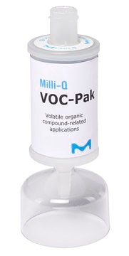 VOC-Pak&#174; 精制器 Production of volatile organic compound-free water at the point of dispense of the Milli-Q&#174; IQ/EQ 7 series water purification systems.