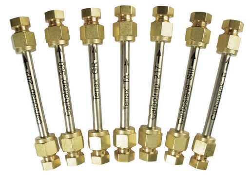 Carbotrap&#174; 217 O.D. × L 1/4&#160;in. × 3 1/2&#160;in., stainless steel TD tube, Sealed with Brass Endcaps, preconditioned, pkg of 10&#160;ea