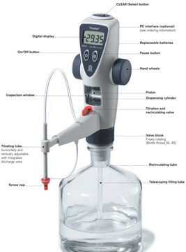 Bureta digital para frascos BRAND&#174; Titrette&#174; capacity 25&#160;mL, without interface RS 232