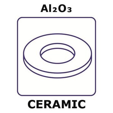 Alumina washer, size m6 (ansi), length 10 pcs, outside diameter 18.37 - 18.80mm