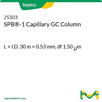 Colonne capillaire SPB&#174;-1 pour GC L × I.D. 30&#160;m × 0.53&#160;mm, df 1.50&#160;&#956;m