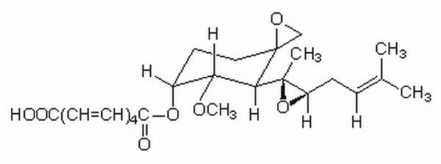 Fumagillin, Aspergillus fumigatus Antiprotozoal agent and angiogenesis inhibitor.