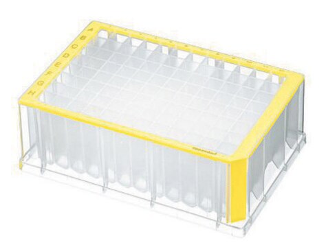 Eppendorf&#174; Deepwell Plate 96/2000&#956;L PCR Clean, volume 2000&#160;&#956;L, yellow border with clear wells, pkg of 20&#160;plates (5 bags x 4 plates)