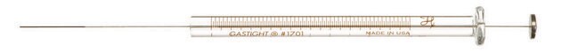 Hamilton&#174; TLC syringes 1701, volume 10&#160;&#956;L, needle size 26s ga, needle type, fixed, needle L 51&#160;mm (2&#160;in.), coated tip