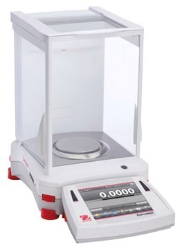 Ohaus&#174; Explorer&#174; Analytical Balance Model EX124, weighing capacity 120&#160;g, resolution: 0.1&#160;mg, AC/DC input 220/240 V, UK plug