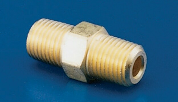 Lecture-bottle adapter, NPT to NPT brass