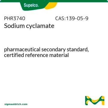 Cyclamate de sodium certified reference material, pharmaceutical secondary standard