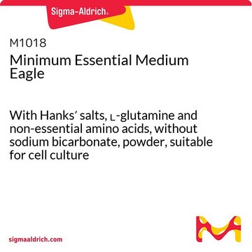 Terreno essenziale minimo di Eagle With Hanks&#8242; salts, L-glutamine and non-essential amino acids, without sodium bicarbonate, powder, suitable for cell culture