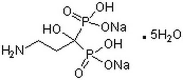 Pamidronat, Dinatriumsalz A potent and specific inhibitor of bone resorption that does not cause any significant detrimental effect on bone growth and mineralization at concentrations used.