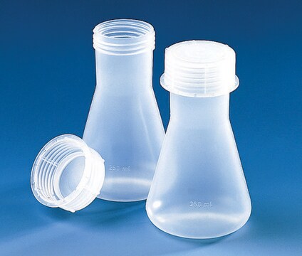 BRAND&#174; Erlenmeyer flask, wide-neck, screw cap, PP capacity 500&#160;mL