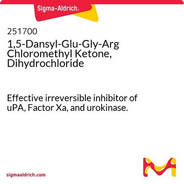 1,5-Dansyl-Glu-Gly-Arg Chlorometyl Ketone, Dihydrochloride Effective irreversible inhibitor of uPA, Factor Xa, and urokinase.