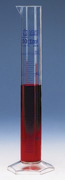 BRAND&#174; graduated cylinder, PMP volume 50&#160;mL, tol. accuracy: 0.4&#160;mL, subdivision, 1&#160;mL