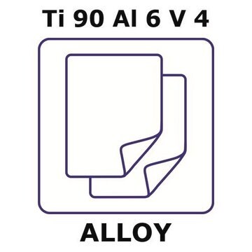 Titanium/Aluminum/Vanadium foil, Ti 90%/Al 6%/V 4%, thickness 0.05&#160;mm, length 0.5 m, coil width 120&#160;mm