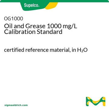 Oil and Grease 1000 mg/L Calibration Standard certified reference material, in H2O