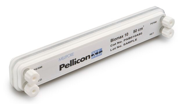 Pellicon XL-Ultrafiltrationsmodul, Biomax 300&nbsp;kDa 0,005&nbsp;m2 filtration area 50&#160;cm2, NMWCO 300&#160;kDa