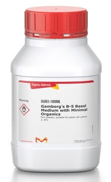 ガンボーグB5基礎培地 最少有機物含有 fine powder, suitable for plant cell culture