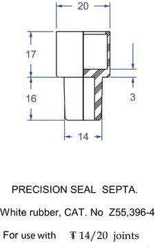 Precision Seal&#174; Gummiseptum red, 14/20 joints