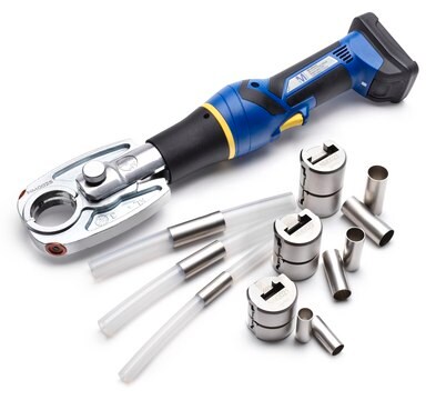 Engarzadora a pilas NovaSeal AC/DC input 220&#160;V / 240&#160;V AC, EuroPlug, Kit content : crimping tool, 10,8V Li-ion battery, battery charger