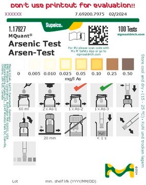 Test na obecność arsenu colorimetric, 0.005-0.50&#160;mg/L (As), MQuant&#174;