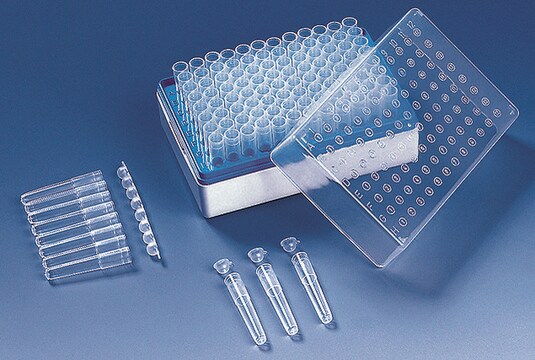 Brand&#174;1.2 ML试管架 with 96 individual tubes, polypropylene