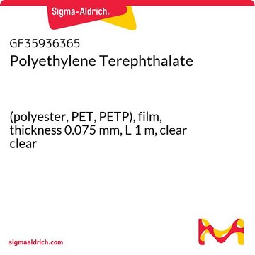 Polyethylene Terephthalate (polyester, PET, PETP), film, thickness 0.075&#160;mm, L 1&#160;m, clear clear