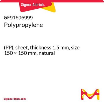 Polypropylene (PP), sheet, thickness 1.5&#160;mm, size 150 × 150&#160;mm, natural