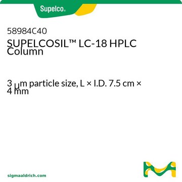 Colonna per HPLC SUPELCOSIL&#8482; LC-18 3&#160;&#956;m particle size, L × I.D. 7.5&#160;cm × 4&#160;mm