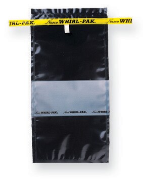 Whirl-Pak&#174; Black Bag W × L × thickness 11.5&#160;cm × 23&#160;cm × 0.064&#160;mm, 532&#160;mL capacity(18 oz)