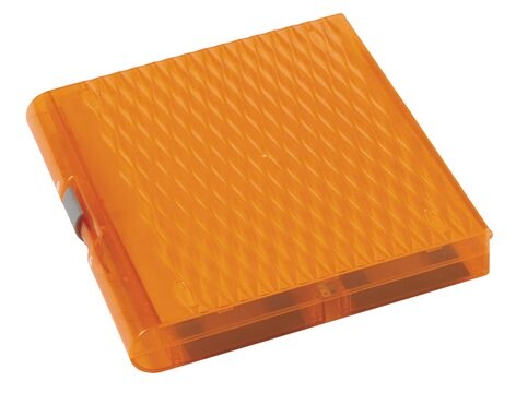 Premium Plus Slide Box to hold, 100&#160;slide(s), translucent orange acrylonitrile-butadiene-styrene (ABS)