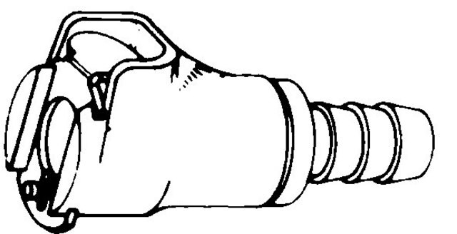 Automatische Abschalt-Schnelltrennkupplung coupling bodies, tube to tube, in-line, bore 1/4&#160;in., for tubing i.d., 0.25&#160;in. (flexible)