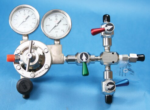 Aldrich&#174; corrosive gas regulator with electroless nickel-plated body and cross purge assembly inlet CGA 180