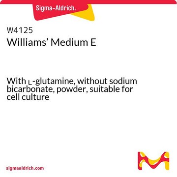 Williams‘ Medium E With L-glutamine, without sodium bicarbonate, powder, suitable for cell culture