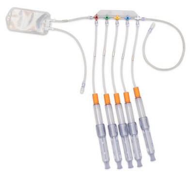 NovaSeptum&#174; SURe Accurate Volume Syringe Sampling Unit Manifold (5-valve) with Inlet C-Flex&#174; Tubing, sterile; &#946;-irradiated, volume 5&#160;mL (20&#160;mL)