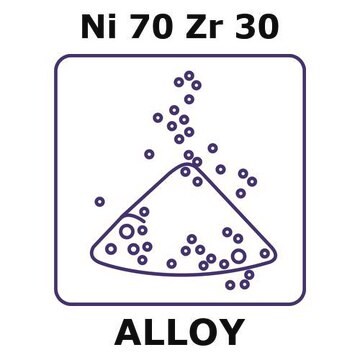 Nickel-zirconium alloy, Ni70Zr30 powder, 150micron max. particle size, alloy pre-cursor, 50g