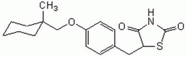 Ciglitazon A potent thiazolinedione (TDZ) type anti-hyperglycemic agent and a selective PPAR&#947; agonist (EC&#8325;&#8320; = 3 &#181;M).