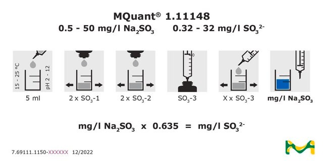 Teste de sulfito titrimetric, for use with MQUANT&#174;