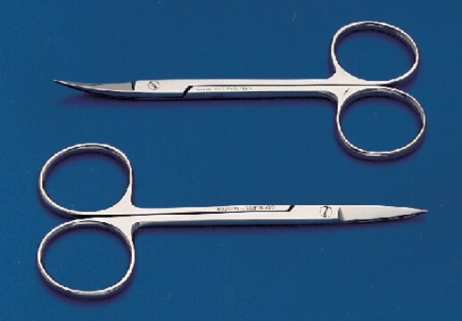 显微解剖剪刀 size 4 1/4&#160;in., straight, sharp point stainless steel