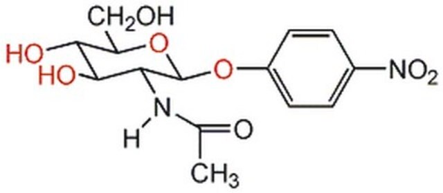 p-硝基苯基-N-乙酰基-&#946;-D-氨基葡糖苷 Useful substrate for rapid colorimetric assay of N-acetyl-&#946;-glucosaminidase activity in human urine.