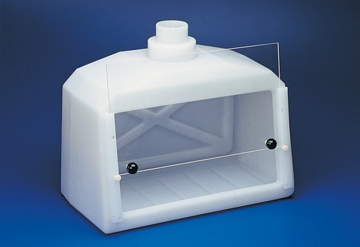 Bench-top fume hood is ideal for schools, junior colleges, and universities