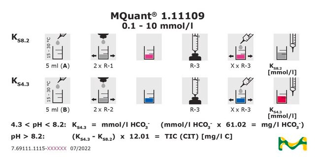 Ensayo de alcalinidad titrimetric, for use with MQUANT&#174;