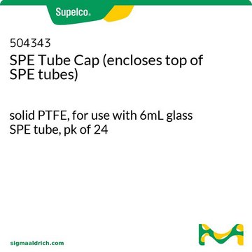 固相萃取管盖（封闭固相萃取管的顶部） solid PTFE, for use with 6mL glass SPE tube, pk of 24