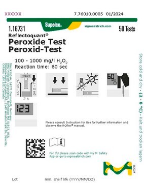 Test nadtlenkowy reflectometric, 100-1000&#160;mg/L (H2O2), Reflectoquant&#174;