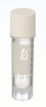 WHEATON&#174; CryoELITE&#174; cryovial with Loctagon&#8482; Vial Skirt and label patch conical bottom polypropylene, tube capacity (2&#160;mL), external thread, sterile; &#947;-irradiated