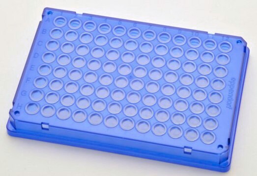 Eppendorf&#174; twin.tec PCR Plates 96 Optimized rim for barcodes, skirt, well volume 150&#160;&#956;L, blue, pkg of 300&#160;ea