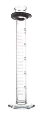 Pyrex&#174; graduated cylinder, single metric scale, white enamel graduations volume 50&#160;mL